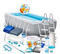 Piscine rectangulaire à armature - Intex - 488x244x107 cm - Capacité 10 874 litres - Pompe 3 785 l/h - PVC 3 couches