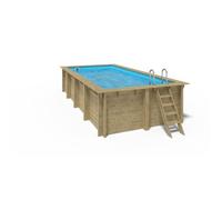 Piscine rectangulaire - NO NAME - Elly SWIMWOOD - Bois traité FSC - 6,2 x 3 m - 18,5 m3
