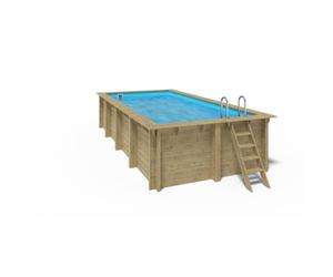 Piscine rectangulaire - NO NAME - Elly SWIMWOOD - Bois traité FSC - 6,2 x 3 m - 18,5 m3
