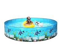 Piscine Rigide Et Pliable Non Gonflable pour Baignade Estivale en Extérieur | Bassin Aquatique Pliable Pour Jardin, Cour, Arrière-Cour, Cour Intérieure, Pelouse, Terrasse, Été, Adultes et