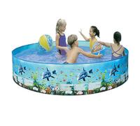 Piscine Rigide Et Pliable Non Gonflable pour Baignade Estivale en Extérieur | Bassin D'Eau De Pataugeoire Pour Jardin, Cour, Arrière-Cour, Cour Intérieure, Pelouse, Terrasse, Été, Adultes et