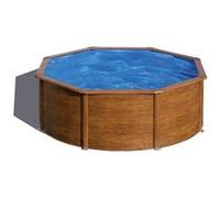 Piscine ronde acier Gré Pacific imitation bois - 3,50 x 1,20 m