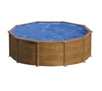 Piscine ronde acier Gré Pacific imitation bois - 4,60 x 1,20 m