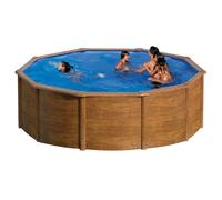 Piscine ronde acier Gré Sicilia imitation bois Ø 460 x h 120cm