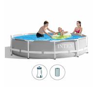 Piscine Ronde De Jardin Intex 26702 Ex 28702 Prisma Cadre Métallique 305Cm Pompe