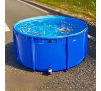 Piscine ronde extra large en toile avec doublure et cadre en PVC flexible - Aquarium hors sol pour aquarium - Durable et facile à installer