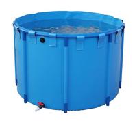 Piscine ronde extra large en toile - Piscine hors sol encadrée avec doublure en PVC durable, parfaite pour aquarium koi/poisson rouge, jardin aquatique extérieur