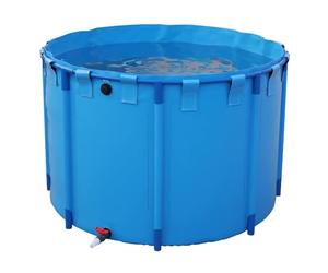 Piscine ronde extra large en toile pour bassin à poissons - Piscine hors sol encadrée avec doublure en PVC souple, idéal pour aquarium pour koi/poisson rouge