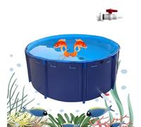 Piscine ronde portable pour enfants avec tubes en acier inoxydable et toile PVC souple résistante à la déchirure pour aquarium, étang et irrigation de l'eau