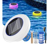 Piscine Solaire Ionizer en cuivre pour Piscine au-Dessus du Sol, système de purificateur de sécurité de purificateur de sécurité, lumière LED à 7 Couleurs