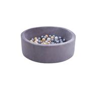 SUNNY Boaz - Piscine à Balles Gris Velours avec 160 balles | Piscine a Balles Bebe à partir de 2 ans | Piscine a Boules, Polyéthylène PE 100 % sans BPA | Piscine a Boule Bebe 30cm x 90cm