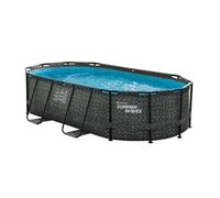 Piscine tubulaire ovale Active Frame Pool effet Chevron 4,24 x 2,50 x 1,00 m - Summer Waves