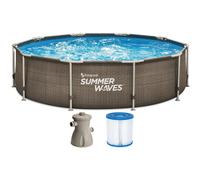 Piscine tubulaire Active Rotin double foncé 305 x 76 cm avec pompe à filtre