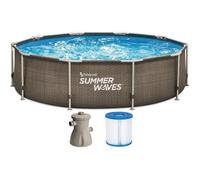 Piscine tubulaire Active Rotin double foncé 305 x 76 cm avec pompe à filtre