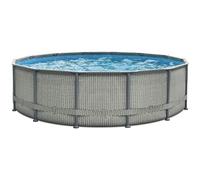 Piscine tubulaire "Elite" liner imprimé - Ø 4.88 x 1.22 m - avec filtration