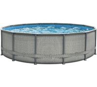 Piscine tubulaire "Elite" liner imprimé - Ø 4.88 x 1.22 m - avec filtration