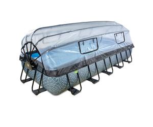 Piscine tubulaire EXIT TOYS 540x250cm + Dôme-STONE (Gris/Bleu)