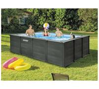 Intex 26396GN piscine hors sol Rectangle Bleu, Gris