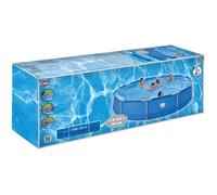 Piscine tubulaire HAPPY PEOPLE - bleu - 420x84 cm avec pompe