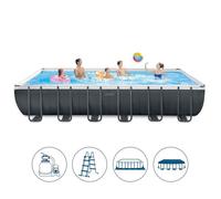 Piscine hors sol Intex Piscine hors sol 732 x 366 x h132 cm + filtre à sable + accessoires 26364