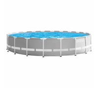 Kit Piscine hors sol tubulaire INTEX - Pris Frame - 549 x 122 cm - Ronde (Pompe, bâche, tapis de sol et échelle) - 26732NP
