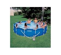 Piscine tubulaire Intex - Ronde - Metal Frame - 3,66 x 0,76 m - Accessoires inclus - Bleu
