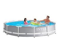 Intex Pools Kit piscinette Prism Frame ronde 26712 Ø 3,66 x H 0,76 m Gris Clair