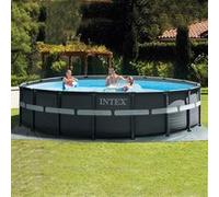 Piscine tubulaire Intex - Ronde - Ultra XTR - 5.49 x 1.32 m - Accessoires Inclus - Gris Gris G