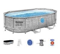 Bestway 56714 piscine hors sol Oval 7250 L Marron