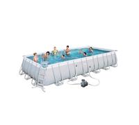 Piscine tubulaire rectangle power steel 7.32 x 3.66 x h.1.32 m - filtre à cartouche
