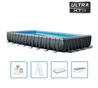 Piscine tubulaire rectangle xtr intex 9.75 x 4.88 x 1.32 m