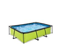 Piscine Tubulaire Rectangulaire 300x200x65cm Avec Pompe Filtrante Vert TU