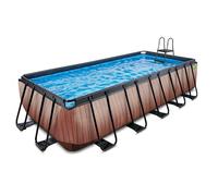 Piscine EXIT Wood 540x250x122cm avec pompe de filtration - marron
