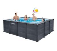 Intex 26396GN piscine hors sol Rectangle Bleu, Gris