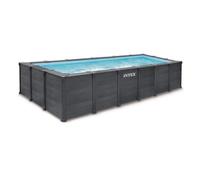 Piscine tubulaire rectangulaire Intex Graphite 6 x 3 x 1,24 m