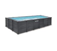 Piscine tubulaire rectangulaire Intex Graphite 6 x 3 x 1,24 m