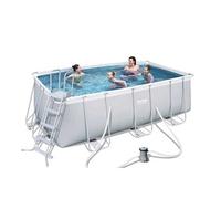 Bestway 56456 Piscine Hors Sol Power Steel™ 412 X 201 X 122 cm, Filtre à Cartouche, Échelle