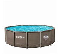 FUNSICLE Piscine Tubulaire Ronde Marron Ø4,57m x h1,22m