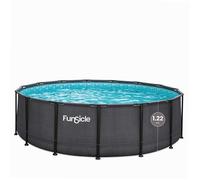 FUNSICLE Piscine Tubulaire Ronde Noire Ø4,57m x h1,22m
