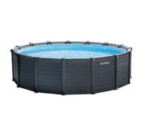 Piscine tubulaire ronde Graphite Intex Ø 4.78 x H.1.24 m