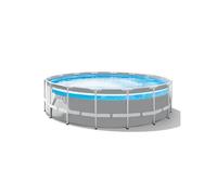 Intex Pools Piscine hors sol tubulaire Prism Frame – 488x122 cm ronde (pompe, bâche, tapis, échelle)