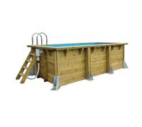 Piscine Ubbink bois Azura - 250 x 450 x H 126 cm (Filtre à sable)
