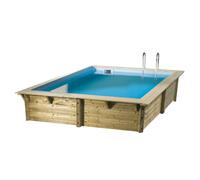 Piscine bois Azura 3,00 x 3,00 x h1,26m Coloris du liner - Beige