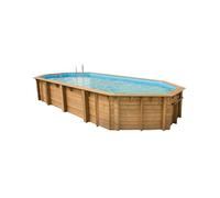 Piscine Ubbink bois Azura - 470 x 820 x H 130 cm (Filtre à sable) - Liner bleu 75/100 ème