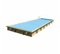 Piscine Ubbink bois Linéa - 1100 x 500 x H 140 cm (Filtre à sable) -