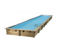 Piscine Ubbink bois Linéa - 1550 x 350 x H 155 cm (Filtre à sable) -