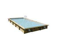 Piscine Ubbink bois Linéa - 800 x 500 x H 140 cm (Filtre à sable) -