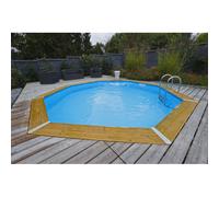Piscine en BOIS OCEA diam 510 x 120 cm - Liner bleu