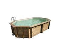 Piscine Ubbink bois Océa - 355 x 550 x H 120 cm (Filtre à sable) - Liner bleu 75/100 ème