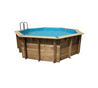 Piscine Ubbink bois Océa - Ø 510 x H 120 cm (Filtre à sable) - Liner beige 75/100 ème